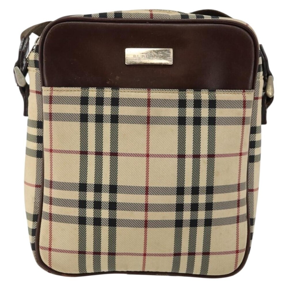 Burberry Zip Messenger Nova check Canvas and Leather